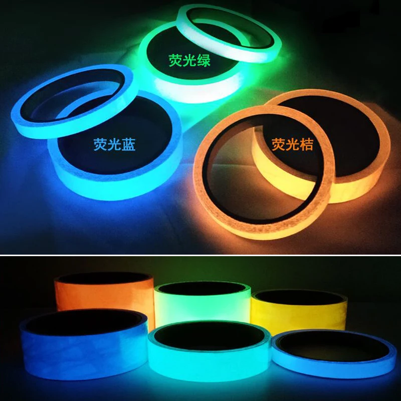 3M Luminous Fluorescent Night Self-adhesive Glow In The Dark Sticker Tape Safety Security Home Decoration Warning Tape