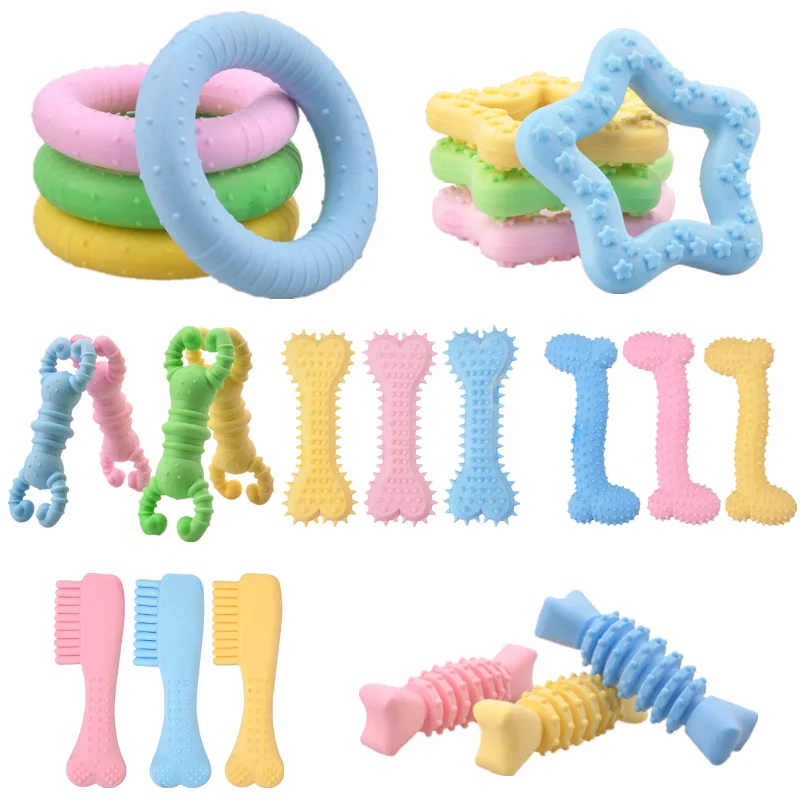 Honden Speelgoed Chew Piepende Rubber Speelgoed Voor Kat Puppy Baby Honden Niet Giftig Rubber Speelgoed Funny Bone Bal interactief Spel