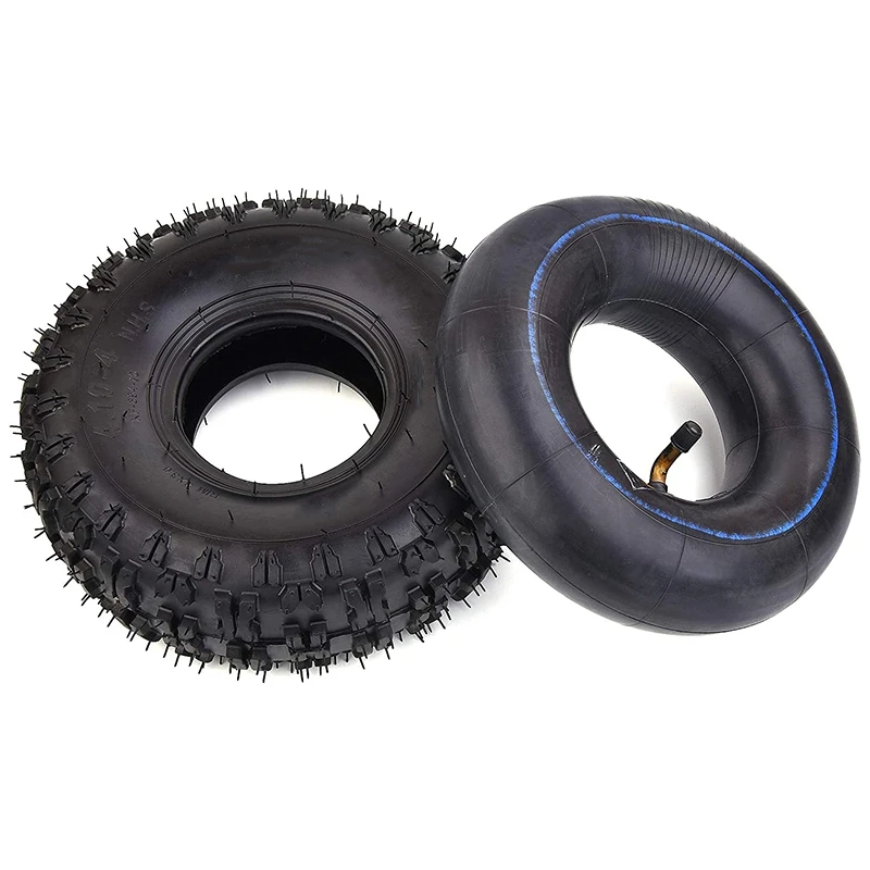 4.10-4 410-4 4.10/3.50-4 Inner Tube + Tire for Garden Rototiller Snow Blower Mowers Hand Truck Wheelbarrow Go Cart Kid