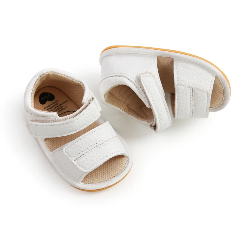 Baby Summer Sandals For 0-18 Months Boy Girl Slippers Non-slip Beach Shoes Toddler Kids First Walkers PU Leather Shoes