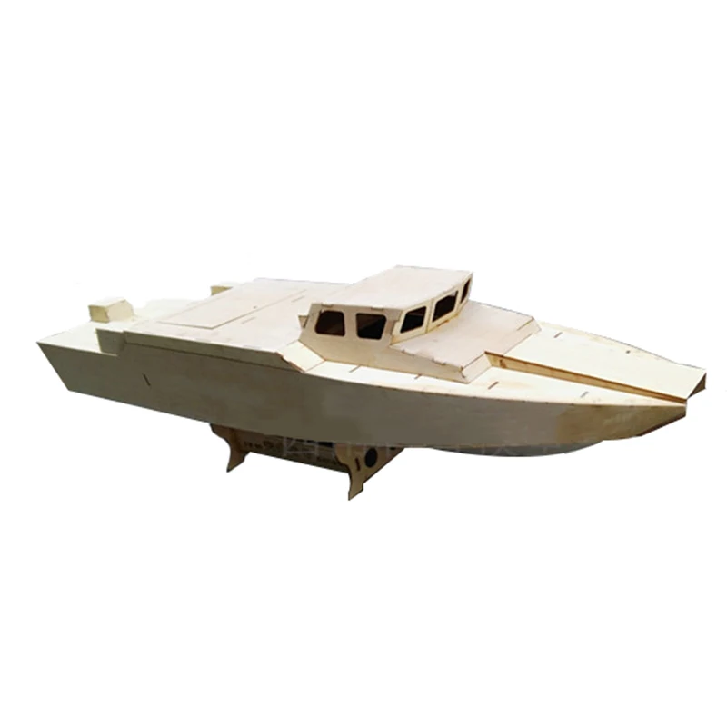 1:35 Fast Assault Boat DIY Wooden Boat Model Kit Pump Spray Boat Kit