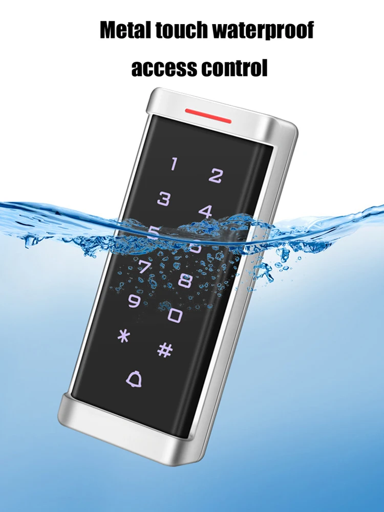 Hintergrundbeleuchtung Access Control Touch Tastatur 125Khz RFID Access Control Standalone Tastatur Wasserdicht Wiegand 26 Ausgang 2000 Benutzer