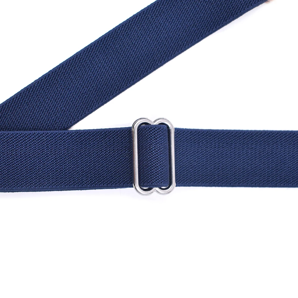Trucker-Hosenträger mit seitlichem Clip für Männer, 2,5 cm breit, X-Rücken mit 2 Karabinerhaken, verstellbare, elastische, robuste Hosenträger, Schwarz – Detail 8