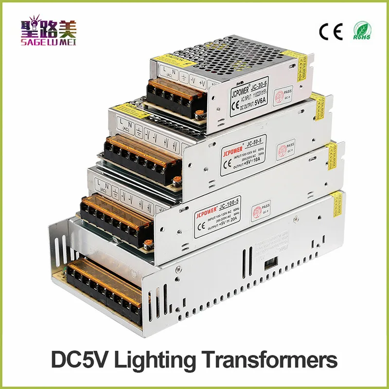 DC 5V 12V 24V 36V LED Strip Module Power Supply TO AC 110V - 220V 1A 2A 3A 4A 5A 6A 8A 10A 15A 20A 30A 40A 50A 60A Transformer