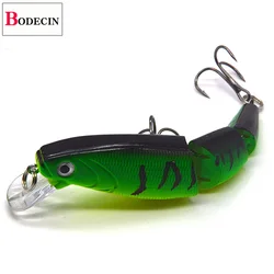1PCS Mare Bass Duro Richiamo di Pesca 3D Pesce Snodato Wobblers Laser Minnow Pike Jerkbait Pesca Crankbaits Esche Artificiali In Mare