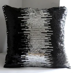 Silver Sequin and Wave Cushion Cover, Europe Style Mat, Sofa Cushion Cover, Home Bed, Car, 43cm, New Arrive, Wholesale