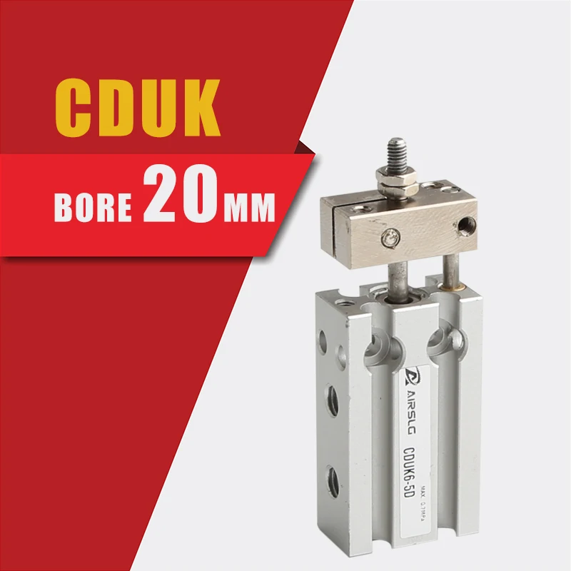 

CDUK20-5D/10D/15D/20D/25D/30D/35D/40D/45D SMC Free Mount Cylinder Non-rotating Rod Type Double Acting Single Rod CDUK series