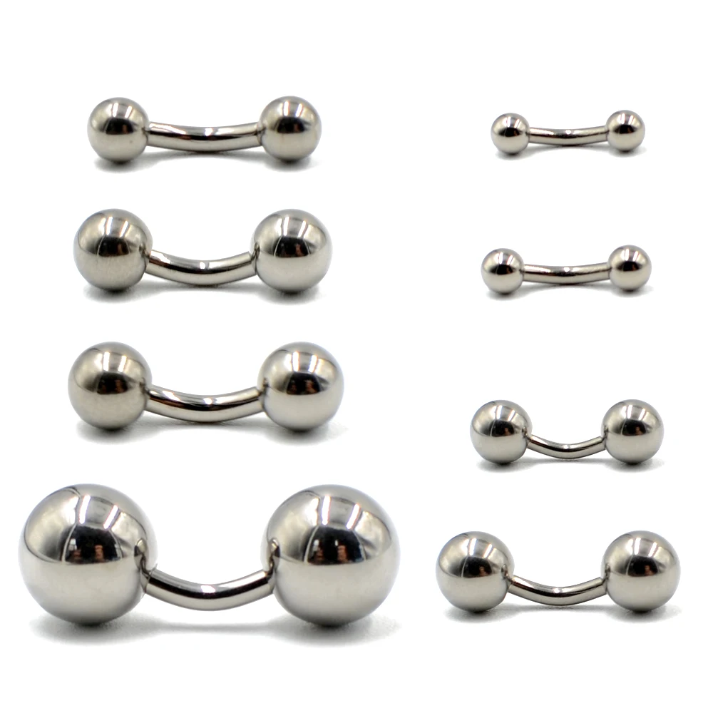 G23 Titanium Eyebrow Banana Piercing Curved Barbell Lip Ring Daith Helix Rook Earring Cartilage Tragus Wrist Piercings Jewelry