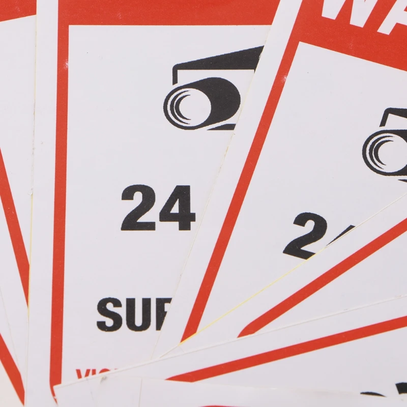 10pcs/lot Waterproof PVC CCTV Video Security Sticker Warning SignsW91A