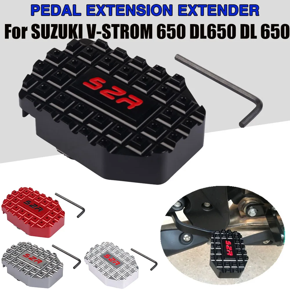 For SUZUKI DL650 V-STROM 650 VSTROM DL 650 Motorcycle Rear Foot Brake Lever Pedal Enlarge  Extension Rear Brake Peg Pad Pedal