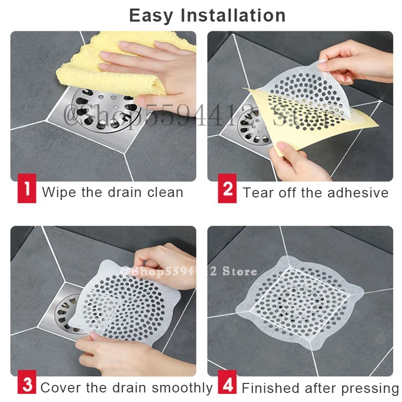 15CM Disposable Bathroom Sewer Outfall Sink Drain Hair Strainer Stopper Filter Sticker Kitchen Supplies Anti-Blocking Strainer