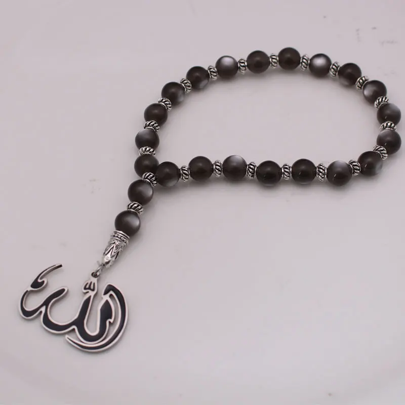 Allah Car Rear View Mirror islam Car Pendant Hanging black beads