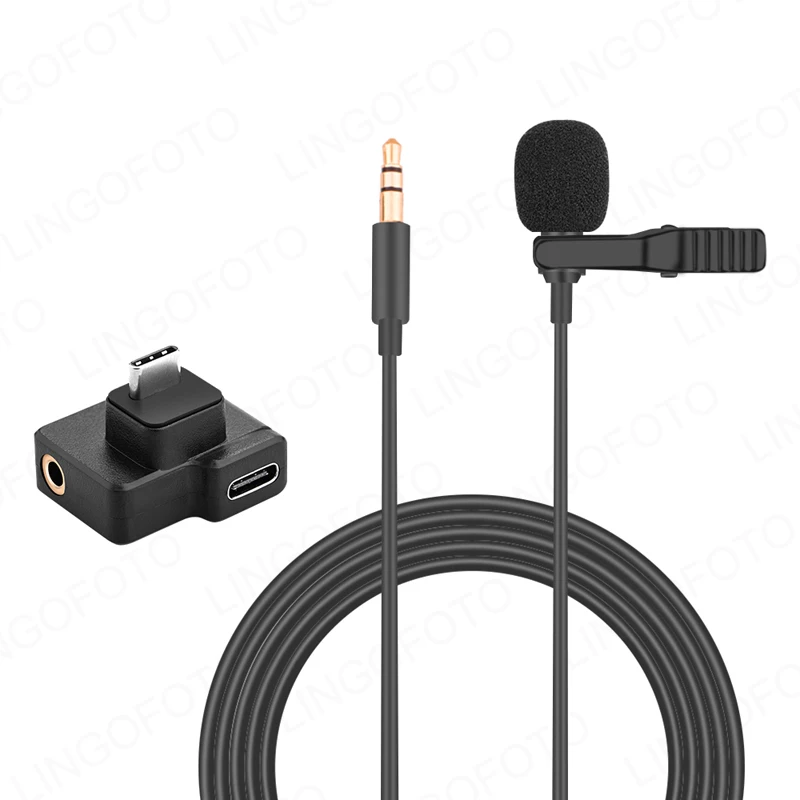 Microphone With Dual USB-C Adapter For OSMO POCKET Camera Camcorder Recorder AO2206