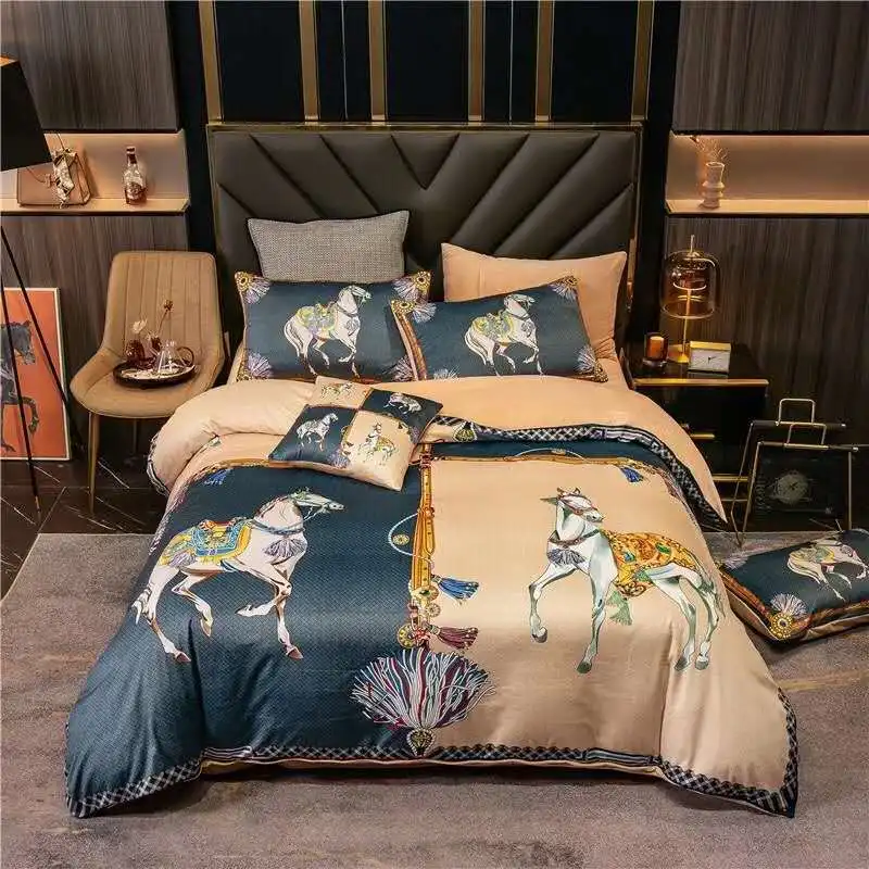 

5pcs Bedding Set Thicken Warm Winter Velvet Brushed Fabric Queen King Size European Court Style Covers Flat and Fitted Bed Sheet