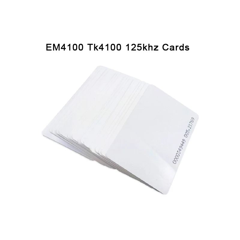 RFID White Cards EM4100 Tk4100 125khz RFID Tag Token Ring Proximity Chip 0.85mm Thin Cards Access Control Card 30/50pcs