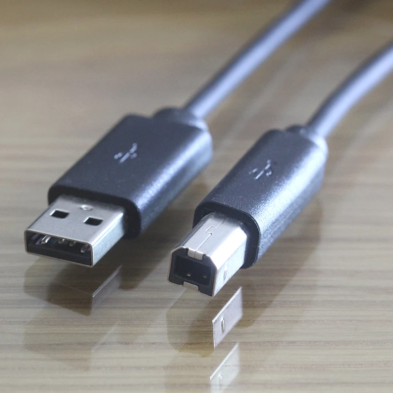 Usb 2.0プリンタケーブルタイプaオスbオスコード1.75メートル/6ftブラックカラー