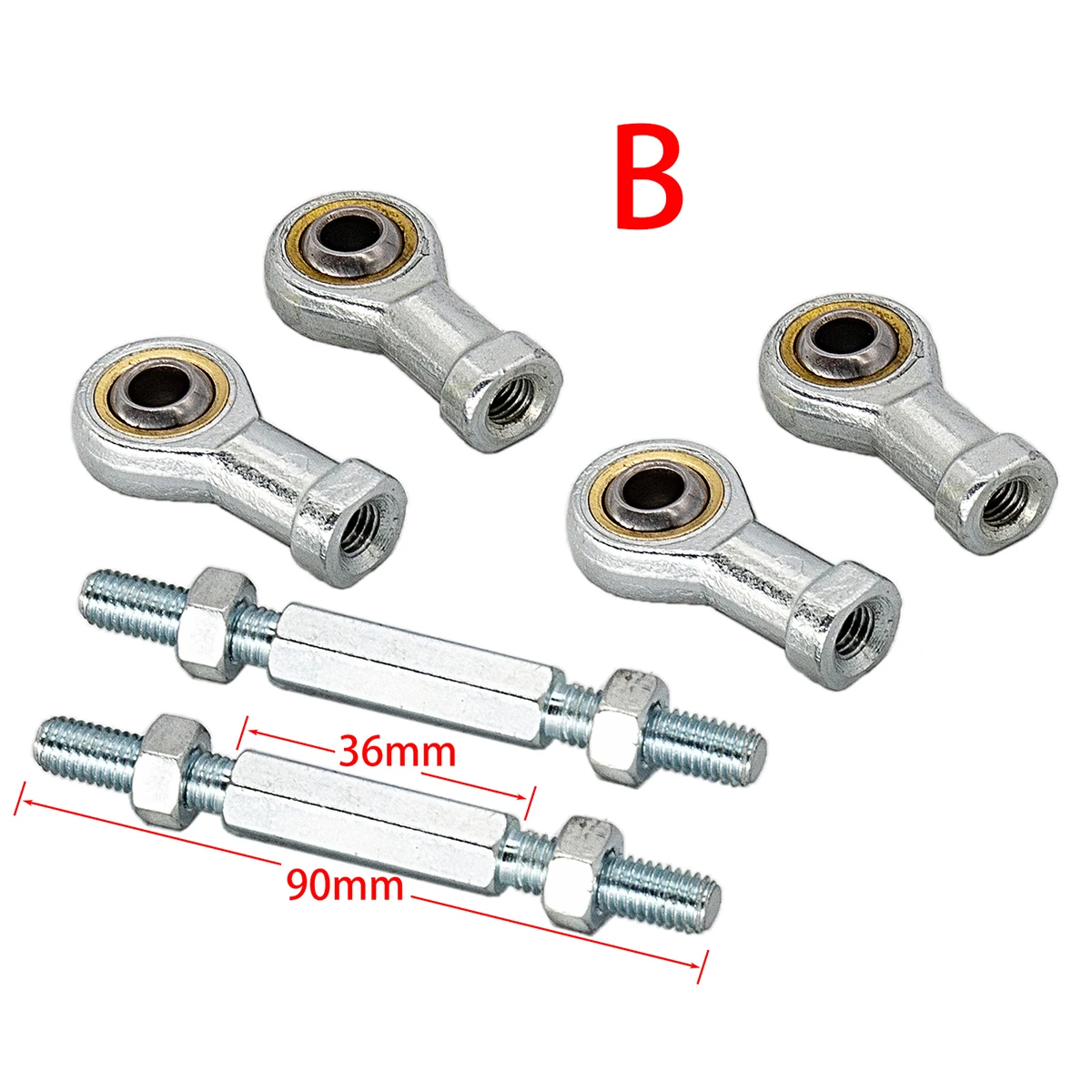 80-240mm Steering Tie Rod Kit Ball Joint M8 Ball Joiner Bolt Tie Rod For Electric Mini Kids ATV Go Kart Buggy Quad Dirt Pit Bike