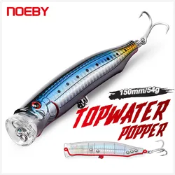 Noeby Fishing Lure Feed Topwater Popper 150mm 55g Big Spalsh Wobbler Popper Artificial Hard Bait for Sea GT Tuna Fishing Lure