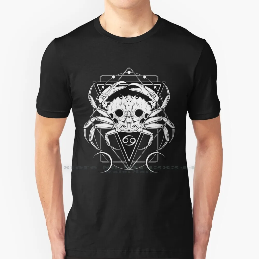 Zodiac : Cancer T Shirt Cotton 6XL Cancer Crab Zodiac Horoscope Astrology Skulls Tentacles Octopus Dark Art Evil Horns Macabre