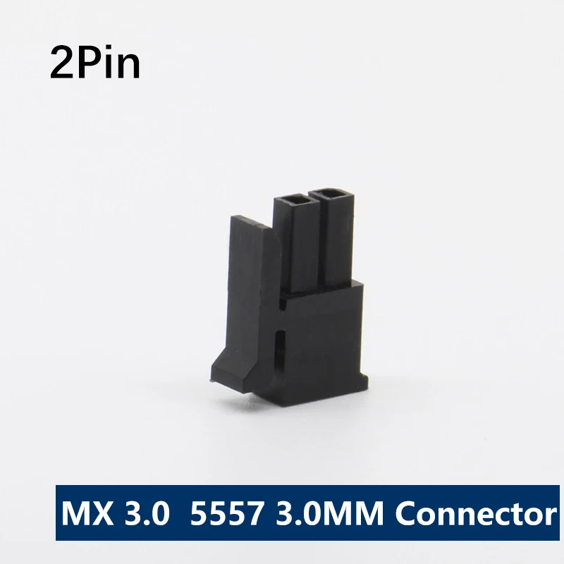 

50pcs 2P Molex 3.0 Pitch 3.0mm Connector 5557 Connector Socket Male for DIY Power Cable connector Plug 1X2Pin 3.0 Socket