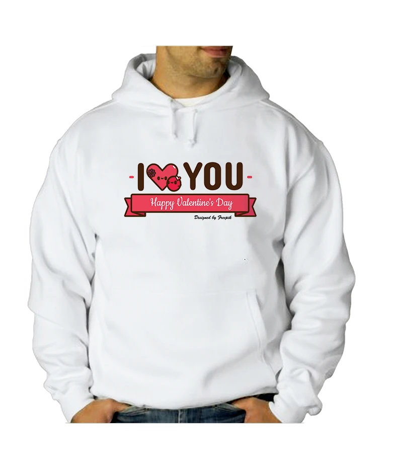 MERCHANDMANIA hoodie I want you message personalized unisex man child polyester tecnica offer