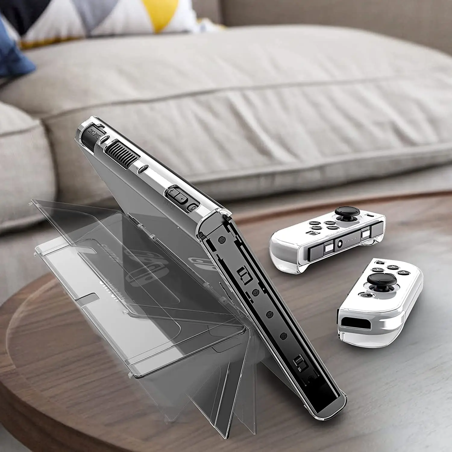 Heystop Case Compatibel Met Nintendo Switch Oled Model, Dockbare Pc Beschermhoes Cover Voor 2021 Nintendo Switch Oled