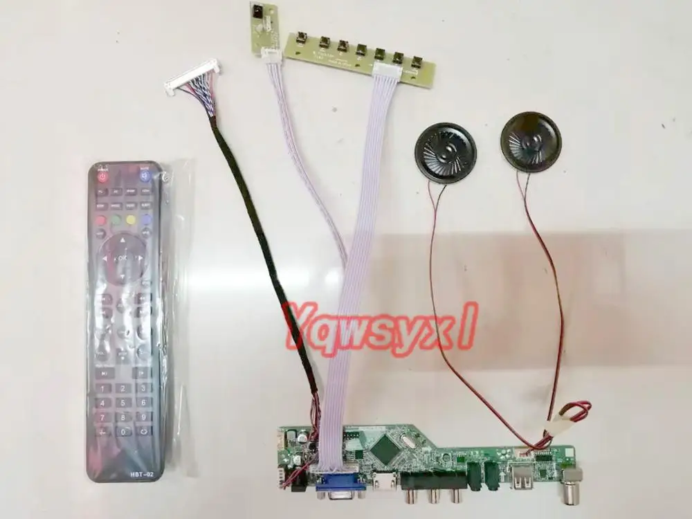 

Yqwsyxl With speaker Kit for LP156WH4-TLN2 TV+HDMI+VGA+AV+USB LCD LED screen Controller Driver Board