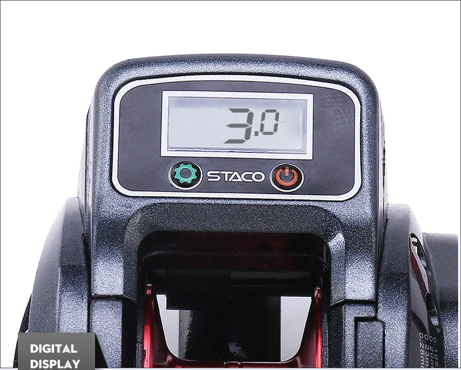 Heavy Duty 6.3:1 13+1 Ball Bearing LED Digital Display Screen Baitcasting Line Counter Casting Reel Fishing Line Counter Reel