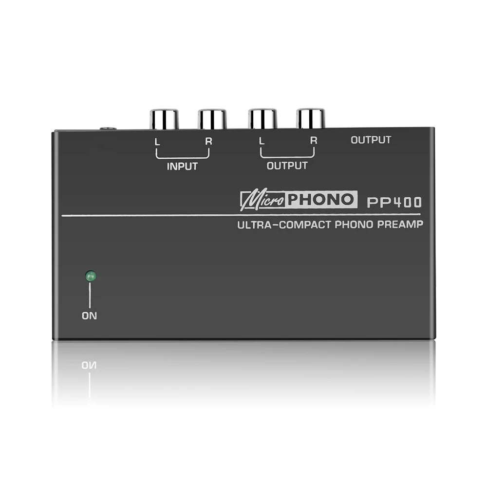 PP400 Ultra-Compact Phono Preamp Preamplifier With RCA 1/4Inch Support TRS Interfaces Preamplificador Phono Preamp