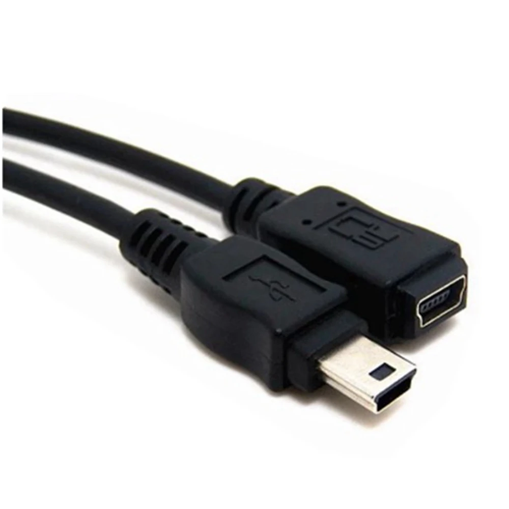 1Pcs Schwarz Licht Adapter Kabel 5 Füße/1,5 m Mini USB B 5pin Männlich Zu Weiblich Verlängerung Kabel kabel Adapter