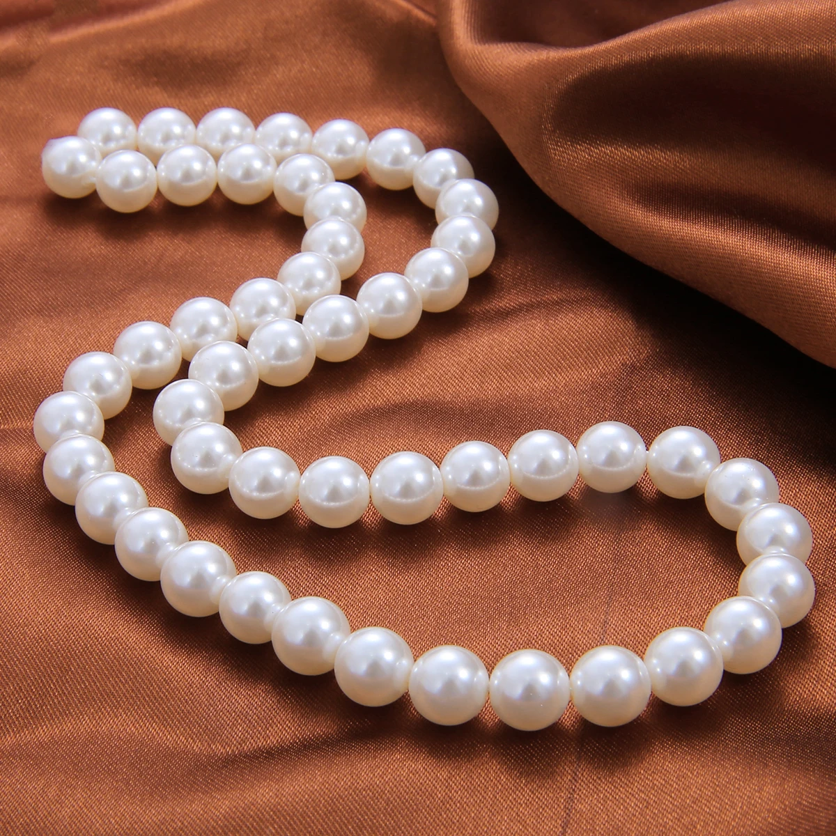 3/4/6/8/10mm High Quality Glass Imitation Pearls Round Loose Beads for DIY Bracelet Earrings Necklace Jewelry Making Garment