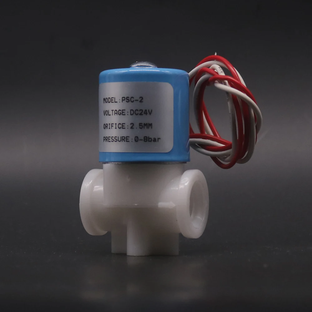 

Plastic Solenoid Valve Water Dispenser NC AC220V 24V 12V DC 1/4in 1/8in BSP 2 way valve for water purifier RO machine