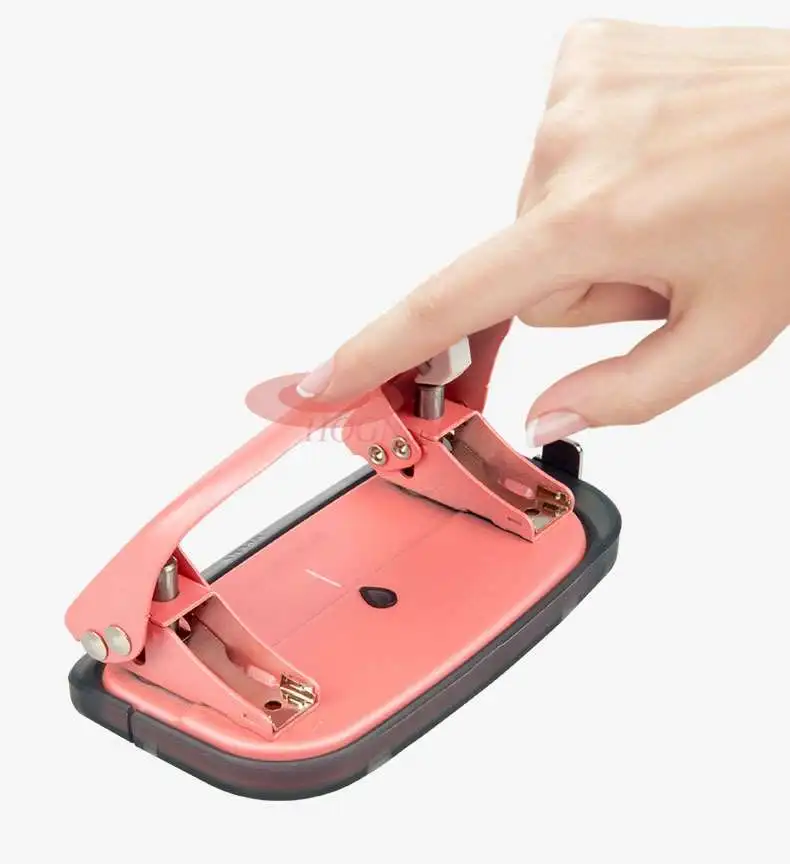 Double hole punch small punch machine loose leaf A4 paper round hole punch office documents student binding punch