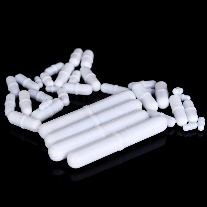 PTFE-Magnetrührstab, Typ B, weiß, zylindrisch, mit Drehring, Rührstab, Mischstab, verschiedene Größen, 10 Stück. – Detail 2