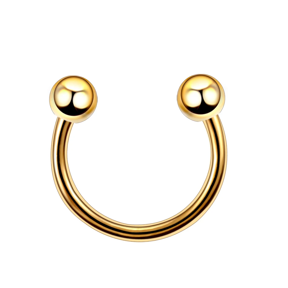 10Pcs/20Pcs/50Pcs G23 Titanium Horseshoe Ring Ear Piercing Nose Rings Helix Piercings Labret Septum Piercings CBR Body Jewelry