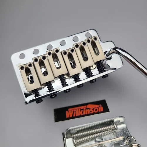 Imagen 2 del producto Wilkinson WOV02 6 tipo tornillo ST guitarra eléctrica sistema trémolo puente para guitarra Strat cromo plata