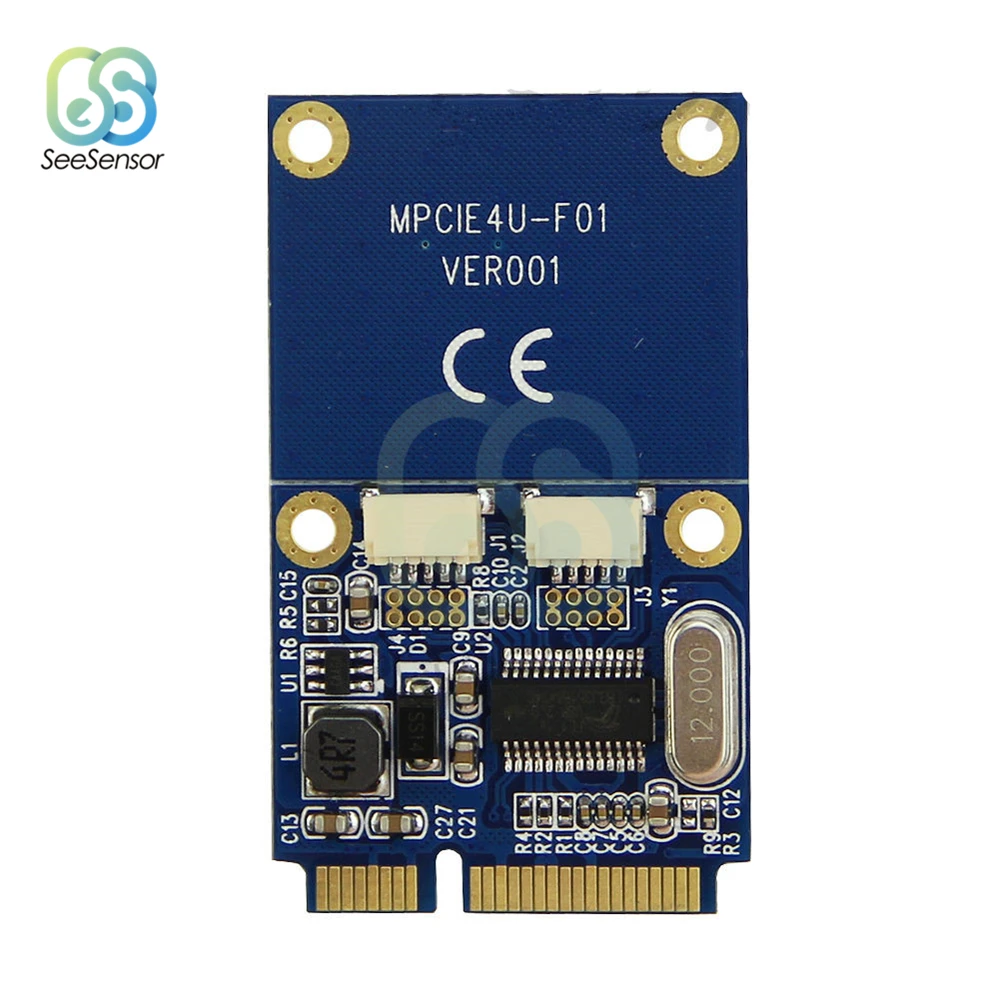 Mini PCI-E PCI Express a doppio adattatore USB mPCIe a 5 Pin 2 porte convertitore USB 2.0 per scheda di rete Wi-Fi USB disco Flash USB