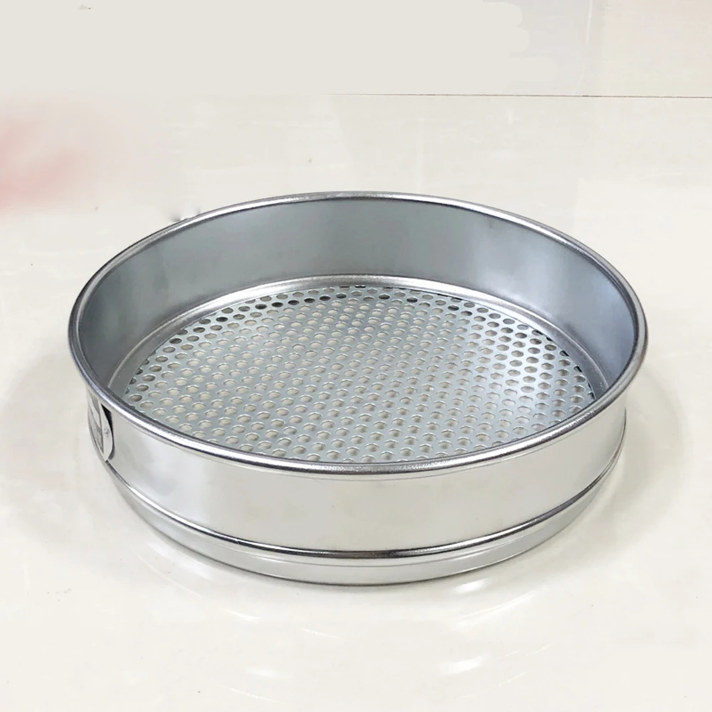 1Pc 200mm Diam Round holes 1.5-60mm Aperture Lab Soil Standard Test Sieve Stainless Steel