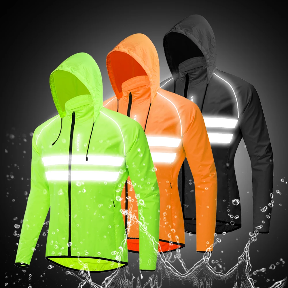 WOSAWE men's Kerékpározás hoodies kabátok Vízhatlan esőköpény fényvisszaverő ultralight MTB hegyi Bicikli Fuvallat kabátok közúti Bicaj Alsóing Szél Köntös