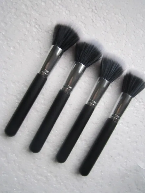 فرشاة بودرة الوجه الاحترافية للمكياج، فرشاة البودرة السائبة، أدوات التجميل، مقبض خشبي