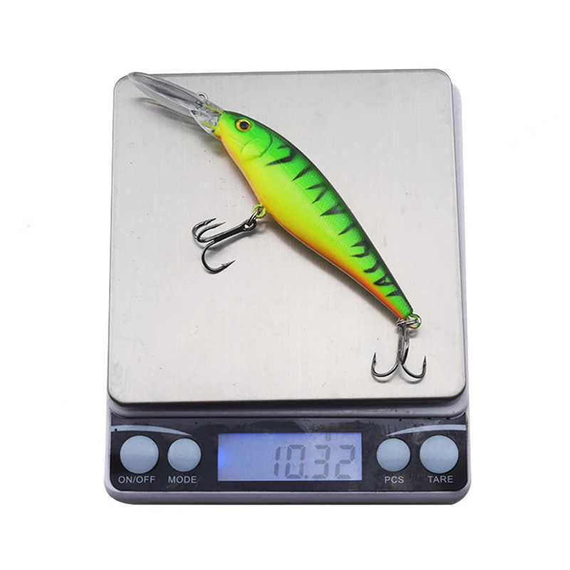 1 adet Minnow balıkçılık Lures 110mm 10.5g yüzer dalış Wobbler Swimbait yapay sert yem Crankbaits bas Pike balıkçılık mücadele