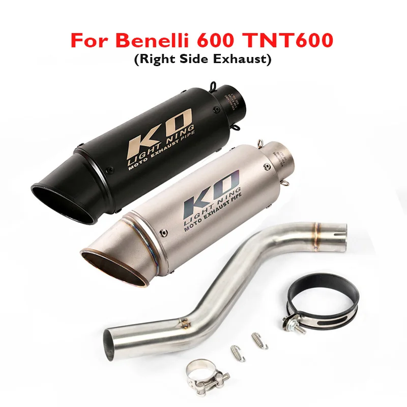 

Motorcycle Slip on 51mm Exhaust Muffler Escape System Modified Middle Connection Pipe for BENELLI 600 TNT600