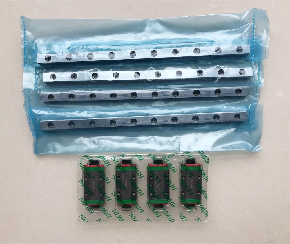 2 Stück Original Hiwin Linearführung MGN9 150 200 250 300 350 400 450 500 550 mm MGNR9 Führung + 2 Stück MGN9H Blockgleiter CNC-Teile – Detail 11