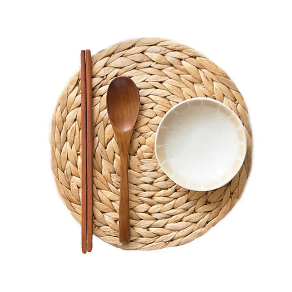 Placemat New Style coaster Gourd Woven Anti-scald Round Shape Table Mat Non-slip Coasters for Restaurant Home Table Decor 2021