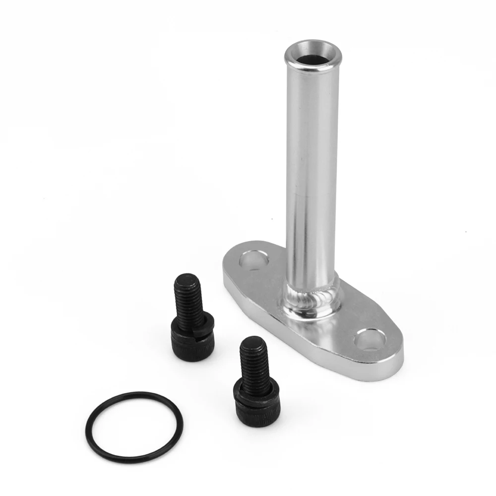 Extended Aluminum Turbo oil return degree Flange Kit Holes Bolt Spacing 51mm With 5/8