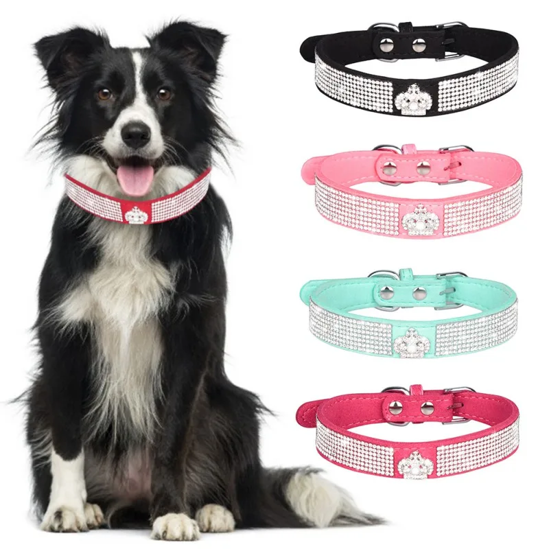 Diamond Inlaid Pet Cat Collar Pets Shiny Crystal Elastic cats Collars Accessories For Kitten Dog Collar Cat Necklace