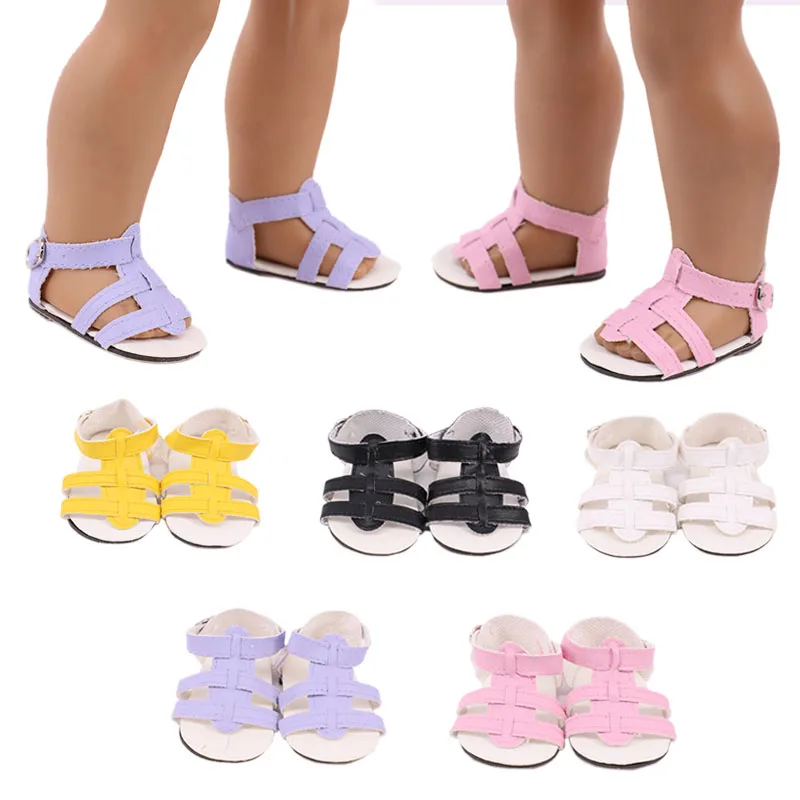 7CM Doll Shoes Sandals For 18 Inch American&43cm Baby New Born Doll Accessories Our Generation Girl`s Toy 1/3 Blyth Russia DIY