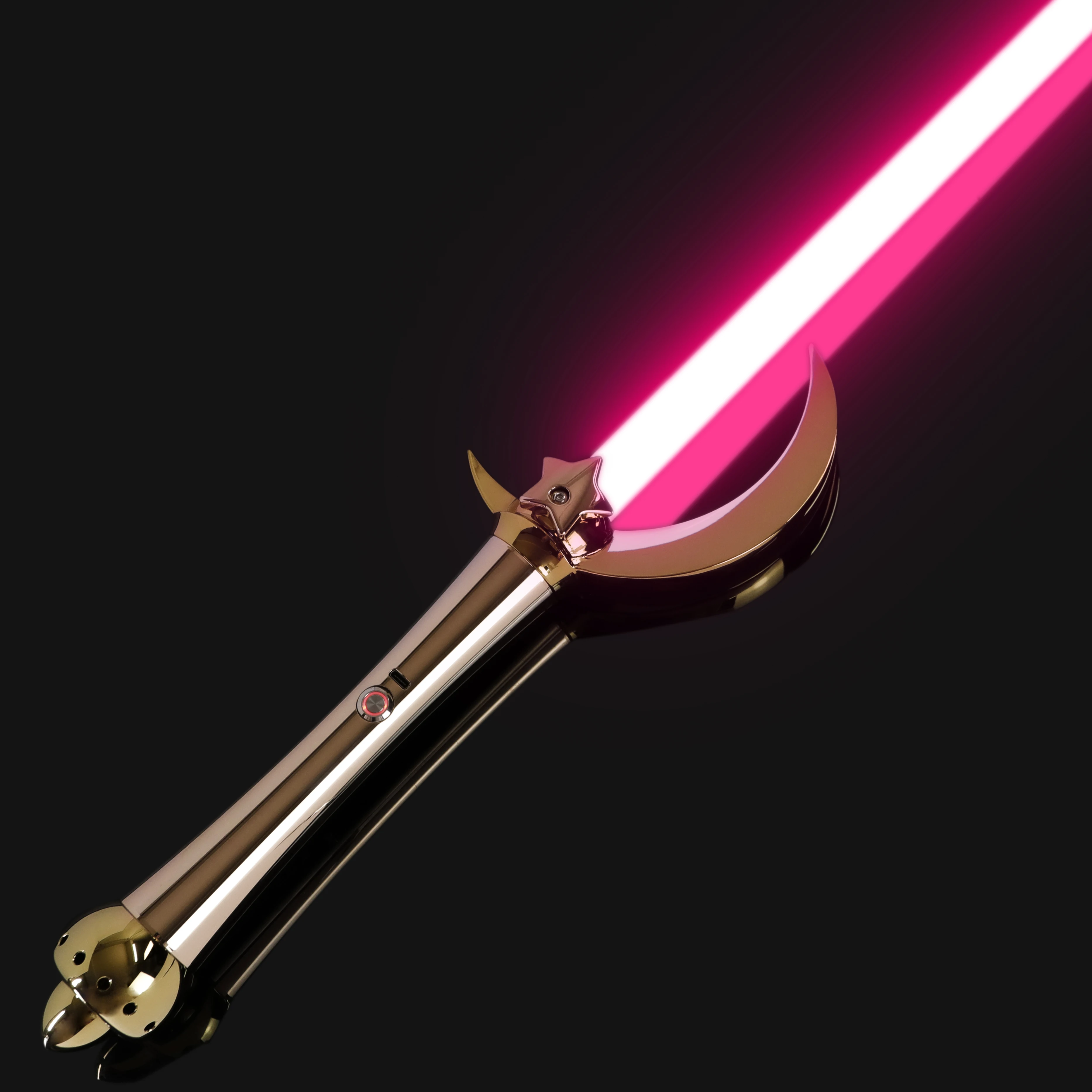 DamienSaber Moon Lightsaber Xeno3.0 Heavy Dueling Light Saber Metal Hilt with Bluetooth Infinite Color Changing with 34 Sounds