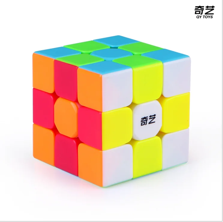 QiYi3x3x3 cubo mágico sin pegatinas rompecabezas de cubos de velocidad profesional juguetes educativos para estudiantes