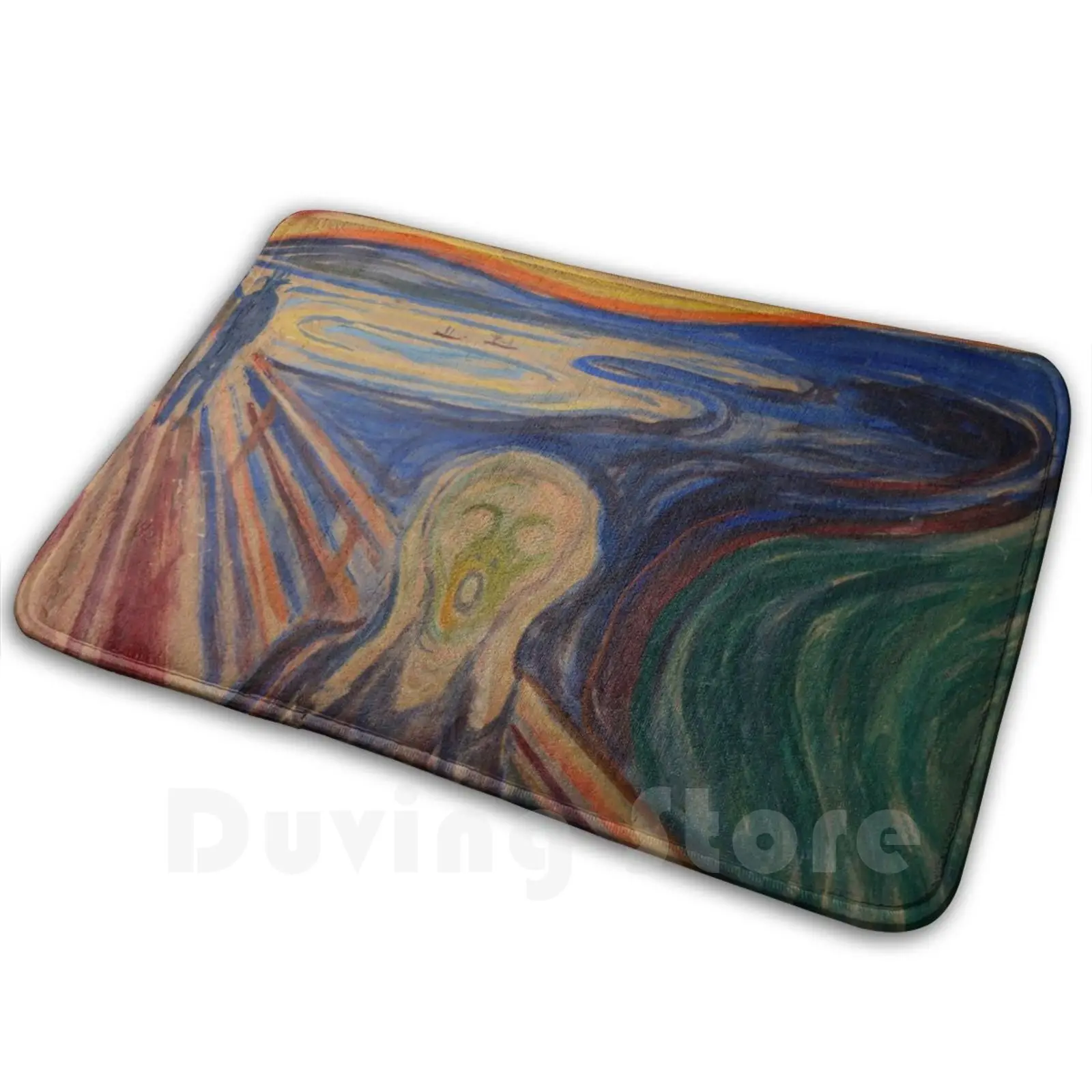 Edvard Munch-The Scream Mat Rug Carpet Anti-Slip Floor Mats Bedroom Edvard Munch Munch Expressionism Oil Tempera Pastel